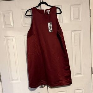 NWT Future Collective Burgundy Shift Dress